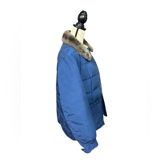 Vintage Eddie Bauer Goose Down Expedition Jacket Blue Fur Collar 60s/70s - Picture 5 of 11